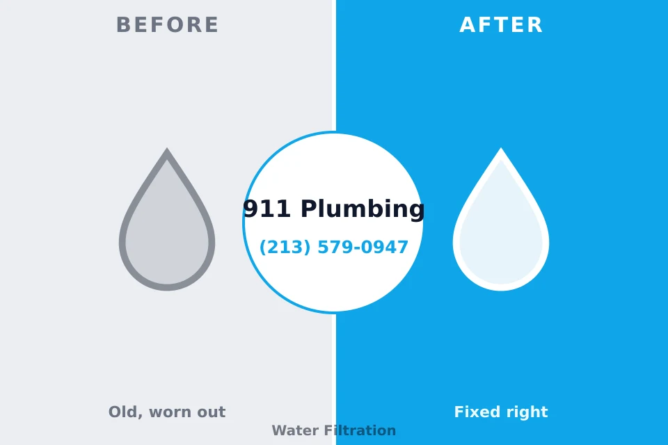 Before and after: plumbing repair Pleasant Hill, PA